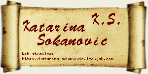 Katarina Sokanović vizit kartica